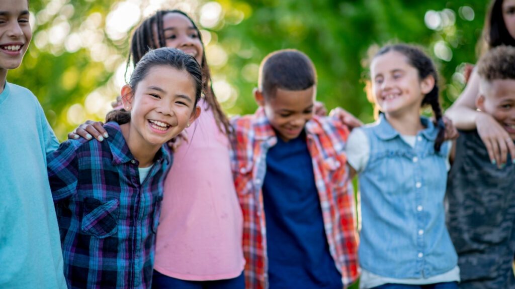 group of students smiling